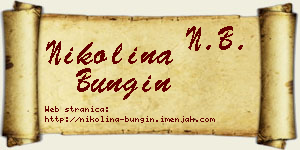 Nikolina Bungin vizit kartica